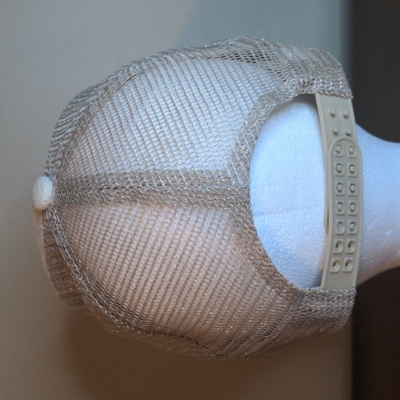 BEACH LOVE TRUCKER HAT Adjustable Snap Back  Ringed Brim - Picture 4 of 8